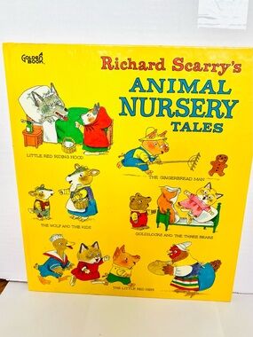 Richard Scarry’s 1975 Animal Nursery Tales Children’s Book Fiction Golden Press